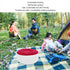 Bewinner Inflatable Flocking Chair, Inflatable Ottoman, Portable Stool Multipurpose Round Foldable, Portable Stool