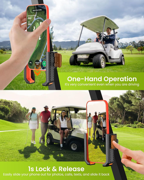 Smerkod 6 LBS, 3s Magnetic Golf Cart Phone Holder Mount- Holds Up to Phone Clip Install,Phone Caddy for iPhone Galaxy