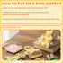 ZHLKHIOP 5-Piece Set with Cherry,Bird Diaper, Chicken Diaper, Chicken Diapers for Indoor Chickens, Pineapple, Yellow
