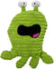 goDog PlayClean Germs Squeaky Plush Dog Toy, Green, Small with Chew Guard Technology