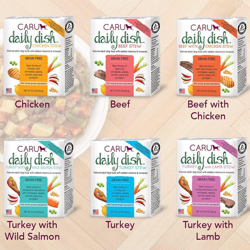 Caru Daily Dish Chicken Stew, Natural Adult Wet Dog Food with Real Chicken Chunks, Non-GMO Ingredients (12.5 Oz)