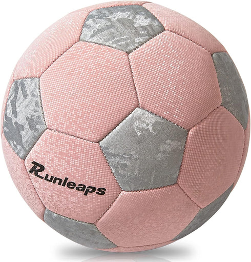 Runleaps Youth Soccer Balls, Size 5 Classic Thicker PU Balls for Young Teens, Children, Boys, Girls, Indoor Outdoor