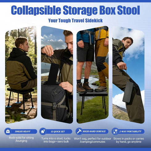 Hobychild Stool,2026 Portable Folding Camp New Lightweight Foldable Stool with Hanging rope,Compact Folding Seat