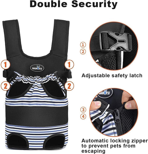 Dog Front Carrier Backpacks for Small Dogs, Legs Out Sling Backpack with Adjustable Padded Straps for Traveling Hiking