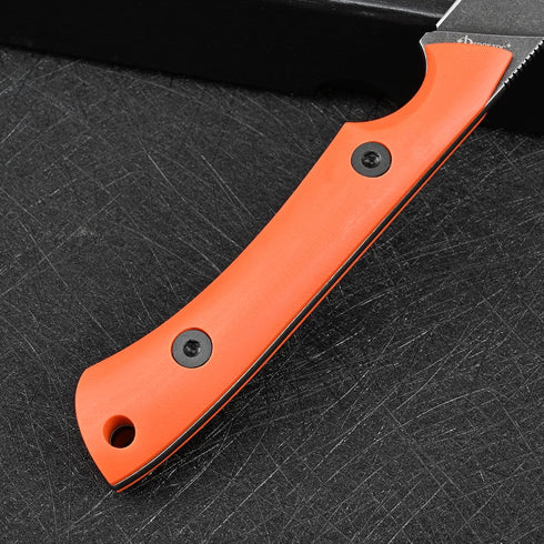 Knives DC53 Steel Tactical Fixed Blade Knife, Kydex Sheath for Men, EDC Outdoor Camping Survival Hunting, Black+G10
