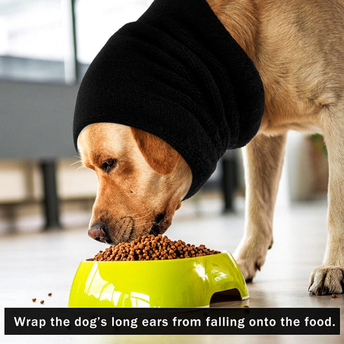 Dog Snood Neck and Ears Warmer, Knit Snood Headwear for Comfort and Grooming, Anti-Anxiety for Dogs (S)