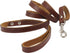 Dogs My Love 4 Ft Genuine Leather Classic Dog Leash, Brown, 9 Sizes (Xsmall, Width: 10mm - 3/8")
