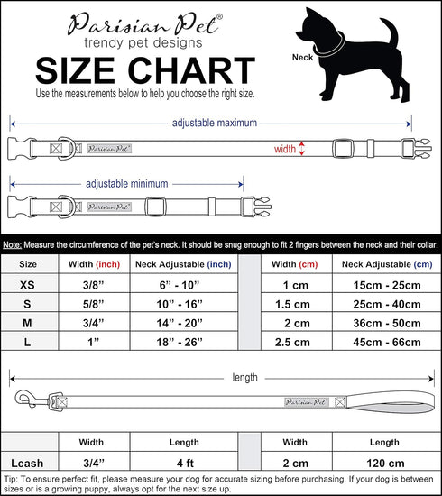 Parisian Pet 4Ft Heavy Duty Dog Leash, Scottish Khaki Plaid Nylon, Odor Proof for Small and Medium Dogs