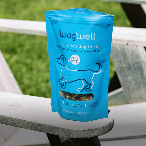 4 oz 1 Pack WagWell Freeze Dried Dog Treats, Beef + Yogurt + Sweet Potato Flavor | Training Treats, Food Topper