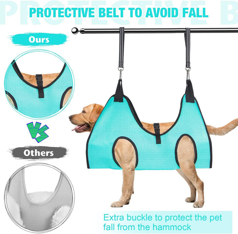 Hammock Trimming 120lb), ATESON Dog Grooming - Upgrade Pet Grooming Harness for Nail (XXL Dog Sling for Nail Clipping