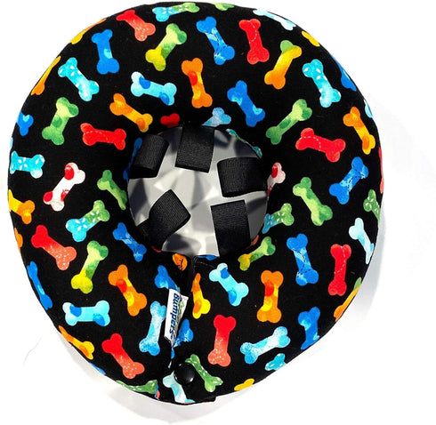 Tossed Bones Puppy Bumpers, 100% Cotton Safety Fence Collar Made in USA, 10-13" to Keep Your Pet Safe
