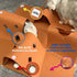 4-Way Interactive Cat Tunnel Mat for Indoor Cats, Felt Cat Cave with Hanging Ball, Foldable Kitty Play Mat and Hideout