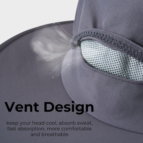 Flammi Mosquito Net Safari Hat with UV Protection, Boonie Hat for Men and Women, Neck Flap