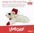 Multipet Lamb Chop Dog Plush Toy w/ Santa Hat, Extra Soft Plush, 6” Cream, Squeaky Toy for All Dogs