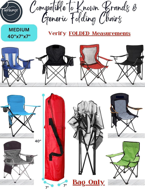 40"x7"x7" Hammock, 420D (Red, M) Replacement Bag for Folding Camping Chair, Camp Chairs, Yoga Mat, Beach Chair