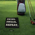 Funny Golf Towel, Swing Swear Repeat, Embroidered Golf Gifts for Men, Clip Golf Accessories