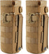 Tactical MOLLE Water Bottle Pouch - Military Water Bottle Holder Bag with Drawstring Open Top & Mesh Bottom