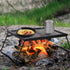 REDCAMP Heavy Duty Folding Campfire Grill Steel Grate, Portable Cooking Rack Over Fire Pit with Carry Bag