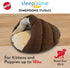SPOT Sleep Zone Cuddle Cave - Durable, Comfortable Cat Cave Bed for Indoor Cats & Mini Dogs, Washable, Corduroy Brown,