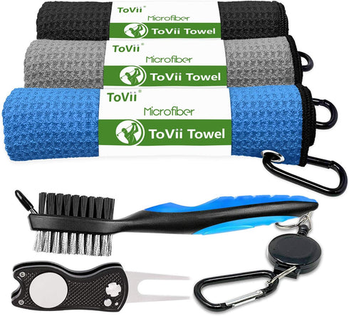 ToVii Golf Towel for Golf Bags, Accessories and Gifts for Men