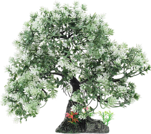 Aquarium Landscape Tree - Artificial Plastic Plants Tree Decoration with Resin Base for Fish Tank