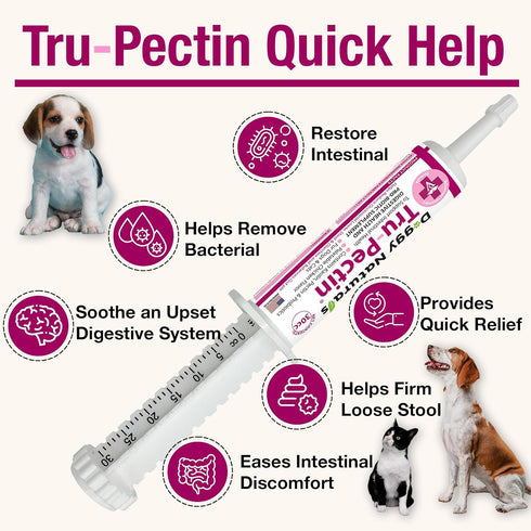 Pet Health Pharma 30cc Tru-Pectin Anti-Diarrheal Oral Paste for Dogs & Cats Chicken Liver Flavor Helps Reduce
