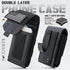 RXW Molle Phone Pouch Tactical Phone Holster Universal Dual Cell Phone Holder Utility EDC Pouch with US Flag Patch