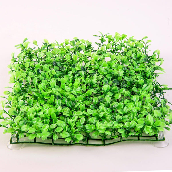 SLSON Aquarium Decorations - Artificial Plastic Grass Lawn 9 inches for Fish Tank Decoration