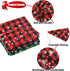 Malier 2 Pack Dog Bandana Christmas Classic Plaid Snowflake Pet Scarf Set for Small Medium Large Dogs Cats (Green + Red)