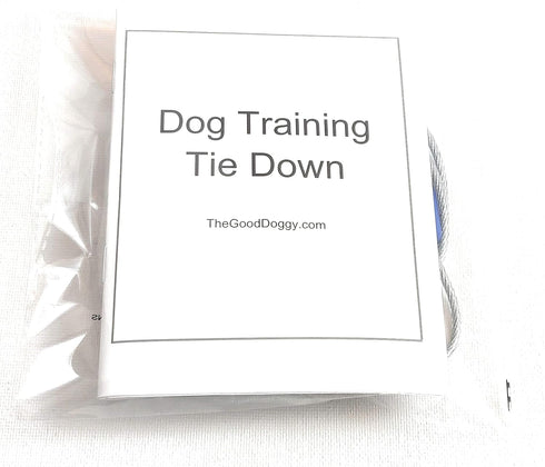 Dog Training Tie Out Cable, 3 Ft Chew Proof Cable for Potty Training, Jumping, and Destructive Chewing (Tie-Down with