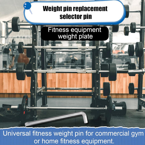 Weight Stack Pin, 3/8 Inch Diameter, 6 Inch L Shaped Pin for Gym Equipment, Fitness Gym Pin for Home Gym