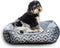 Modern Threads Luxury Dog Bed - Oxford Printed Plush Cuddler for Small to Medium Dogs, Machine Washable, Anza, Grey