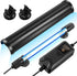 11W Aquarium UV Light for Fish Tank, Submersible Waterproof Sterilizer with Timer and Hood for Algae Control