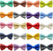 Premium Double Layer Bowtie for Dog Collar Attachment, 20 Colors, Rubber Band for Medium Pet Collars