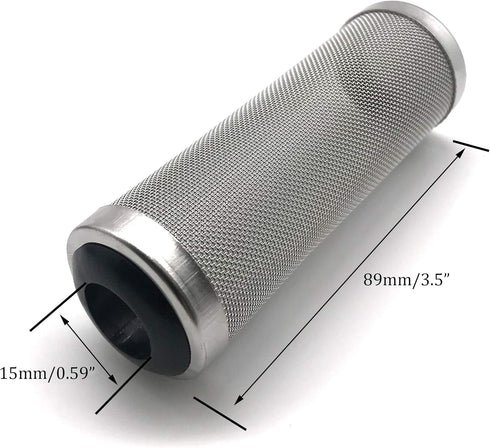 2Pcs Aquarium Fish/Shrimp Mesh Net Filter Guard,Fish Tank Intake Strainer Pre-filter Cover Stainless Steel (15mm ID)