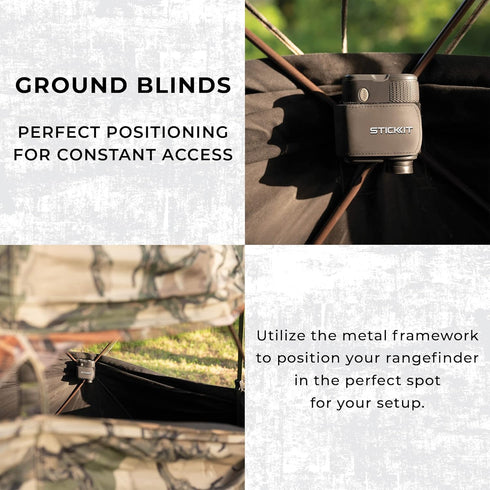 STICKIT Magnetic Strap - Hunting Rangefinder Attachment for Belt, Pack, Gear, Stand or Blind, Silent Hold