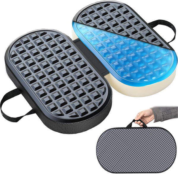 Yalfero Travel Seat Cushion For Airplane, Cooling Memory Foam Seat Cushion For Long