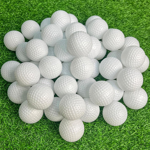 KOFULL Golf Practice Ball - Hollow Plastic Ball for Indoor Training, Pack of 50pcs (White & Multicolor)