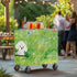 Xumfabuy 80-100 Patio Cooler Cover, Outdoor Bar Cart Cover for Quart Rolling Ice Chest Cooler, Grass Print Cart Covers