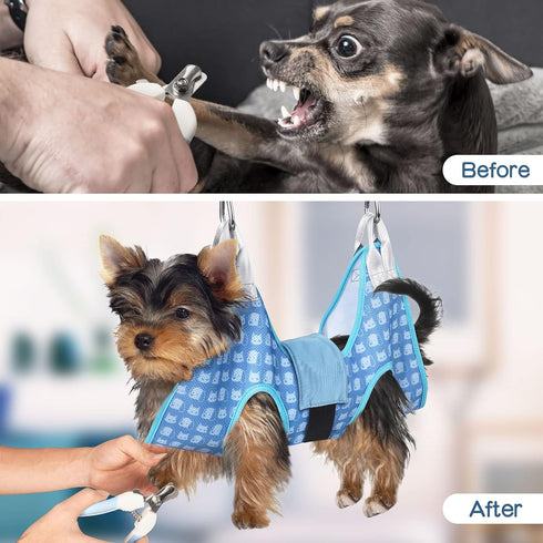 Dog Grooming Hammock Harness for Cats & Dogs, Sling for Nail Clipping/Trimming