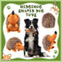 Funtery 4 Pcs Hedgehog Squeaky Dog Toy, Soft Animal Plush Hedgehog Chew Toy for Aggressive Chewers, 7.87 Inches