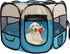 Pet Puppy Dog Playpen Cat Playpen Small Dog Cat Tent Crates Cage Pet Cat Playpen Portable Foldable Dog Playpen Indoor Outdoor Pet Tent Playground 29x16 Pop Up Pet Play Pen (29x16 Blue