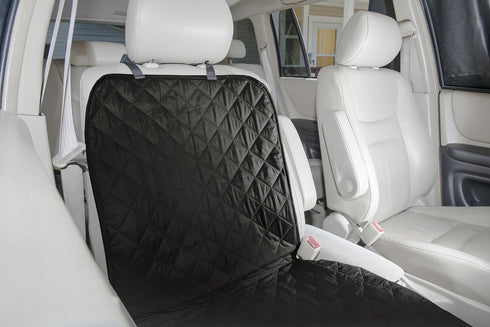 Furhaven Universal Quilted Water-Resistant Car Seat Protector - Black, One Size