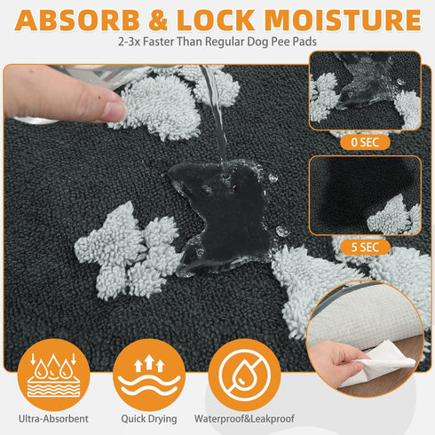 36x41in KOOLTAIL Washable & Waterproof Dog Whelping Pad for Large Dogs, Super Absorbent & Soft Warm Plush Puppy Pads