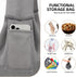 Ultra Breathable Dog Carrier Sling, Reversible Puppy Carrier Purse with Storage Pocket for Small Dogs and Cats (Gray)