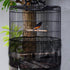 Bird Cage Seed Catcher Skirt, Nylon Mesh Liners for Large Cages, Elastic Easy Cleaning Cover (Black 59-79 inch)