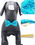 PET SHOW Dogs 1st Birthday Hats and Bandanas Set - Photo Props for 1-Year-Old Cats and Dogs (Blue)
