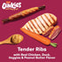 Oinkies Meathouse'n'Veg Tender Ribs Dog Treats with Real Chicken, Duck, Veggies & Peanut Butter Flavor, 22 Count