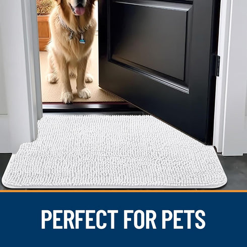 OLANLY Dog Door Mat for Muddy Paws - Absorbent Non-Slip Washable Indoor Entry Mat, 24x16