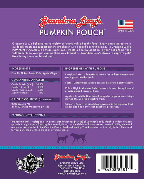 Grandma Lucy's Pumpkin Pouch, 6 oz, Purple, Digestive